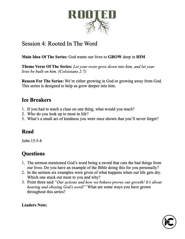 Rooted Handout Week 4